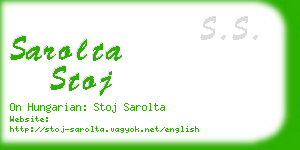 sarolta stoj business card